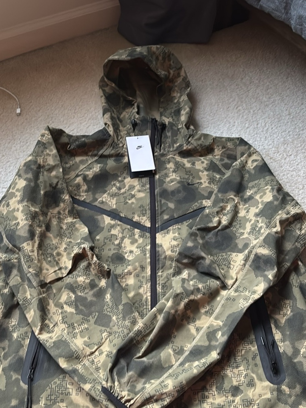 Brand new Nike Tech Zip Hoodie- Digital Green Camo- Mens M (NWT)